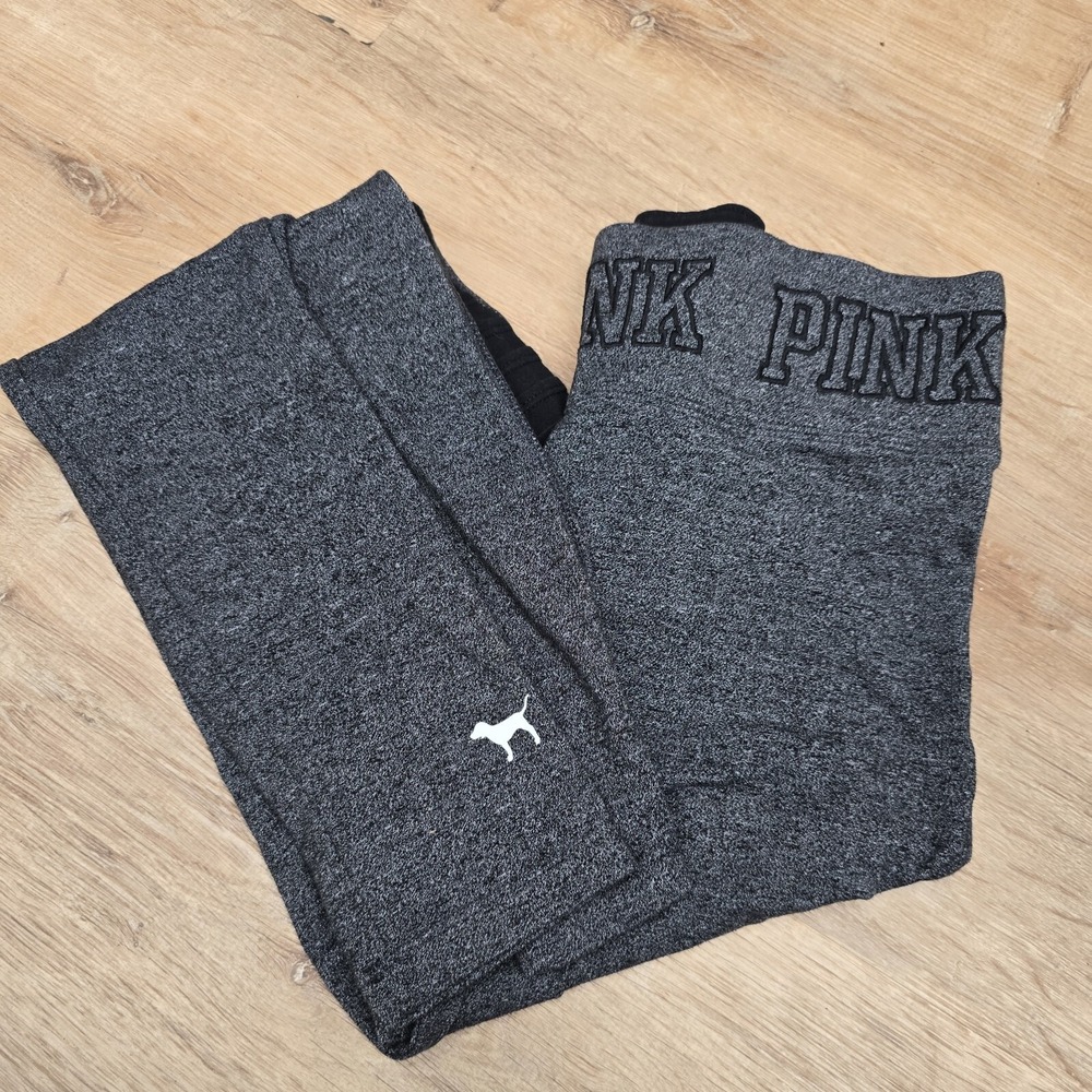 Pink Victoria's Secret Yoga Womens‎ Size Small Gray Moto Full Length Leggings